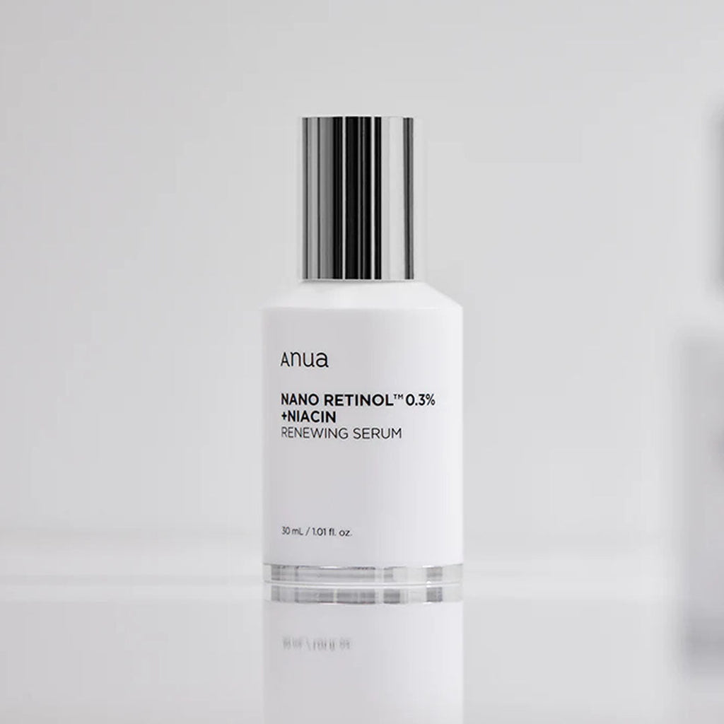 a bottle of Anua Nano Retinol 0.3% + Niacin Renewing Serum 30 mL