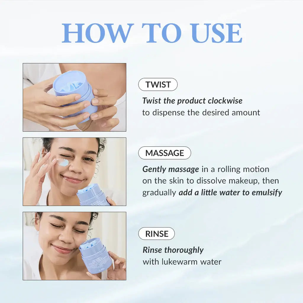 directions to use Dr. Althea pore refresh grinding cleansing balm