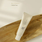 a tube of Relief Sun Rice + Probiotics SPF50+ PA++++ 