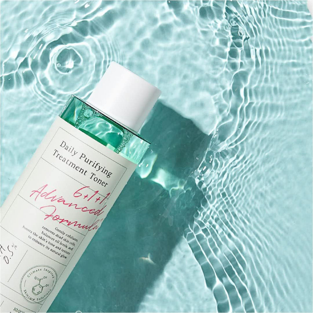 AXIS-Y Daily Purifying Treatment Toner bottle in water