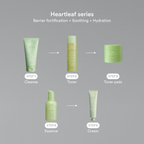 Heartleaf skincare series with products