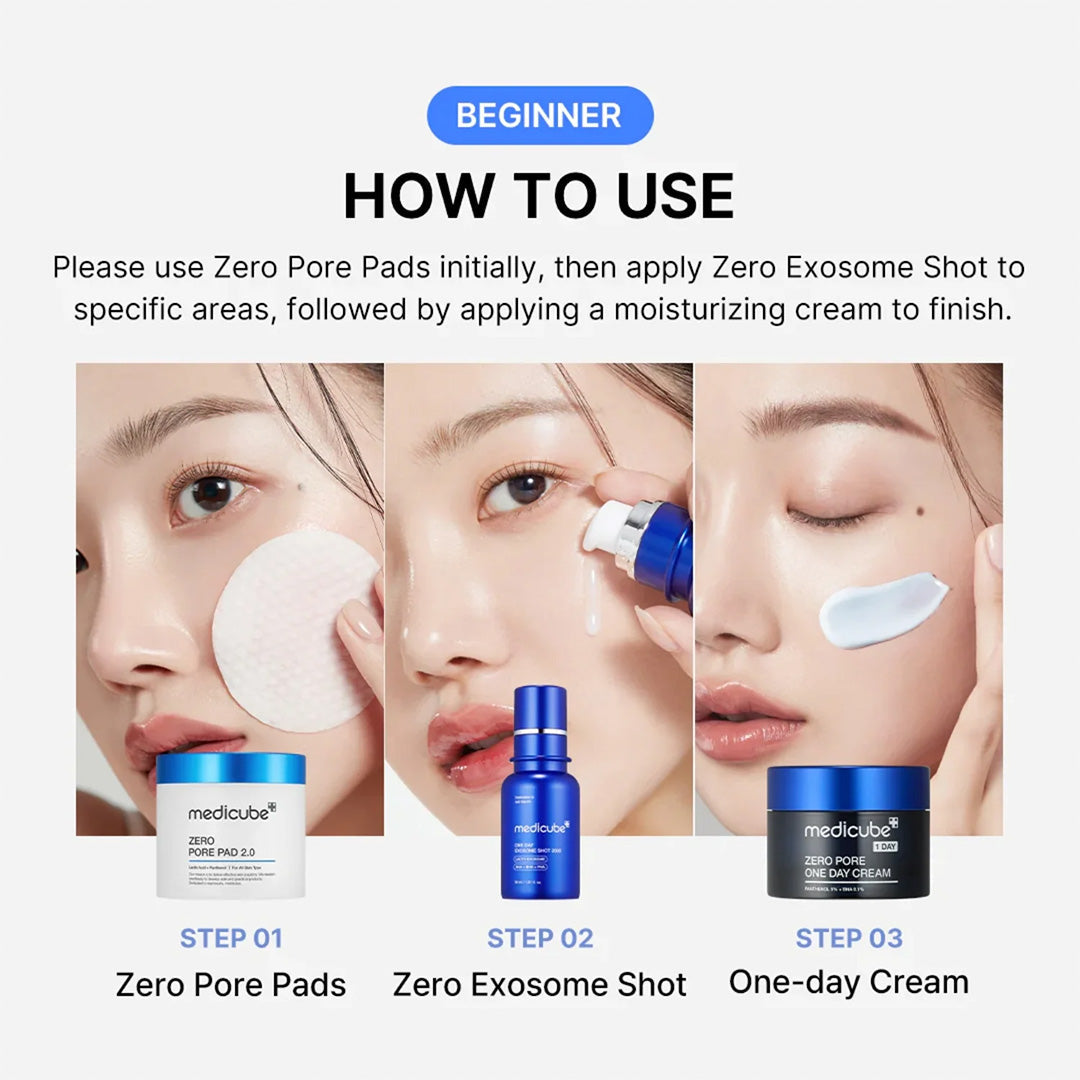 woman showing how to use medicube products