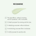 Dr.Ceuracle Tea Tree Purifine Green Up Sun SPF50+ PA++++ product swatch