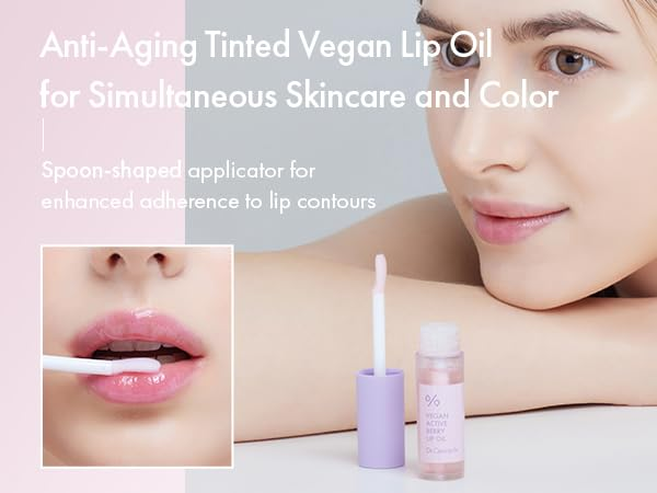 woman with Dr.Ceuracle Vegan Active Berry Lip Oil