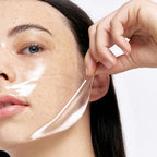 close-up of a woman applying BIODANCE Bio-Collagen Real Deep Mask 