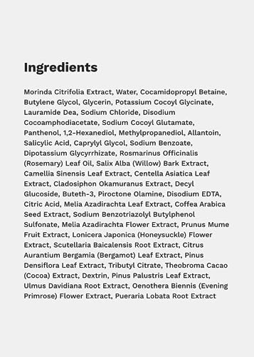 celimax Noni Acne Cleanser 155mL list of ingredients 