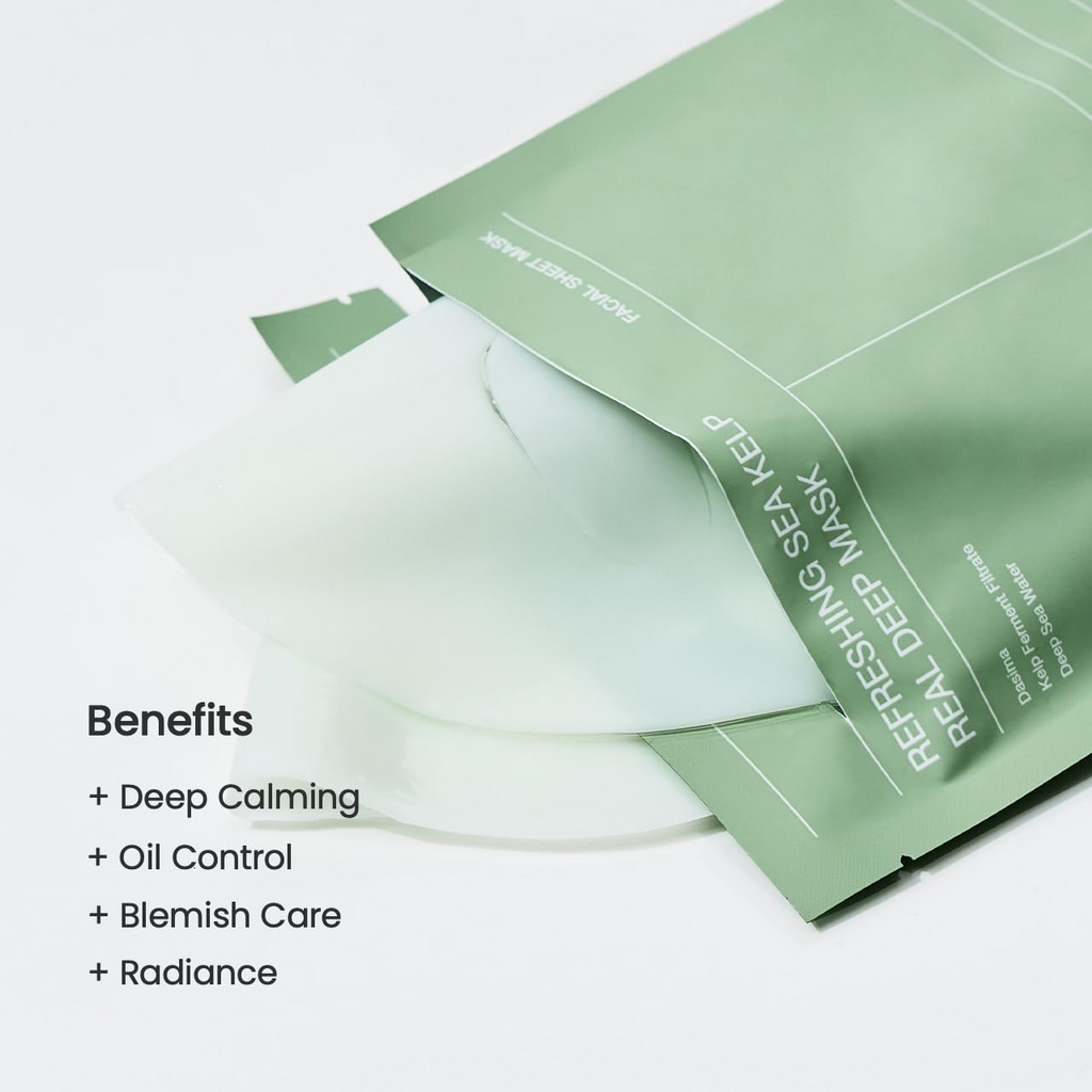 half-out biodance refreshing sea kelp real deep face mask