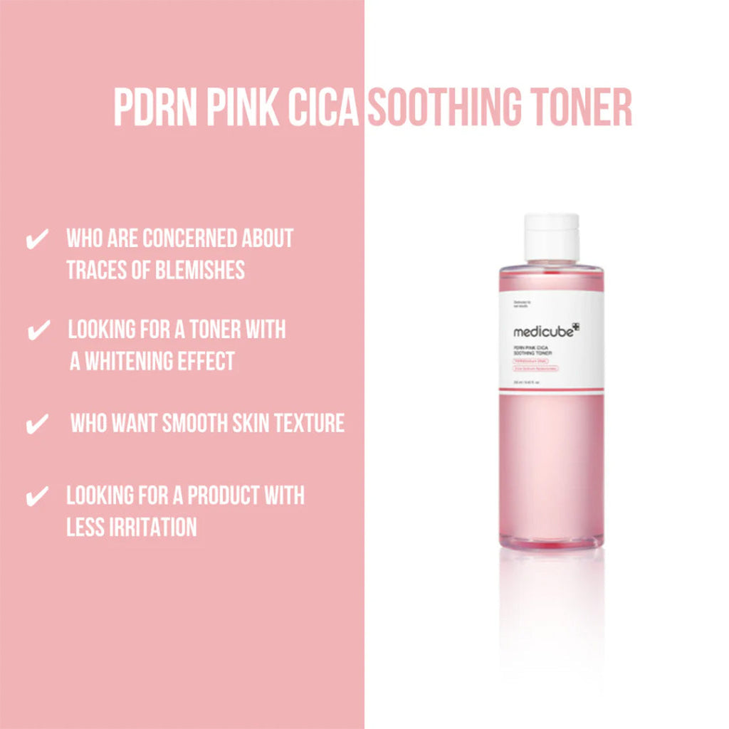 a bottle of medicube PDRN Pink Cica Soothing Toner