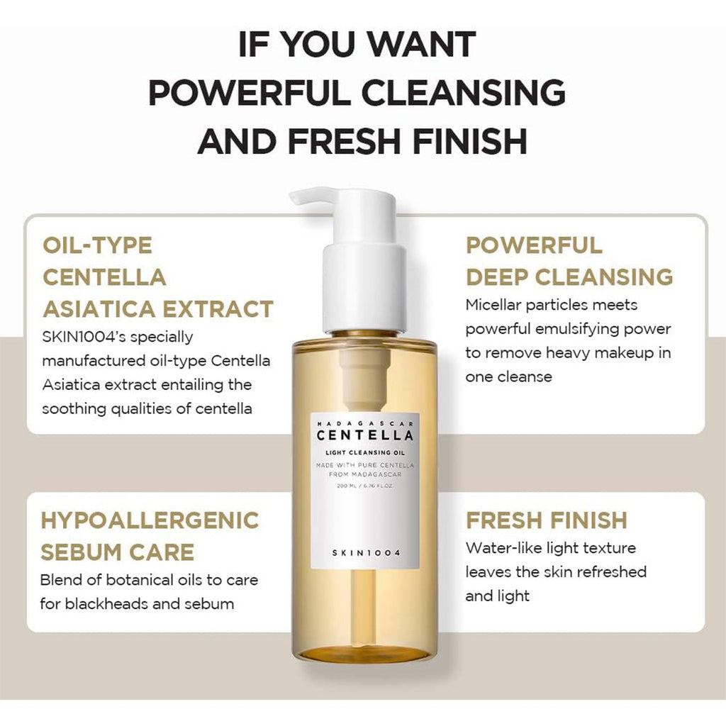 SKIN1004 Madagascar Centella Light Cleansing Oil, 200 mL Details