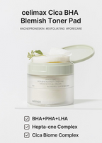 celimax Ji Woo Gae CICA BHA Blemish Toner Pad 60pads celimax
