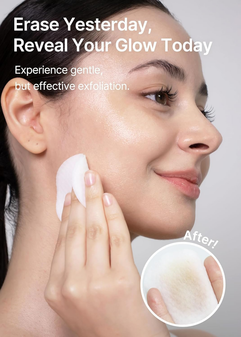 woman using celimax Ji Woo Gae Heartleaf BHA Peeling Pad on her face