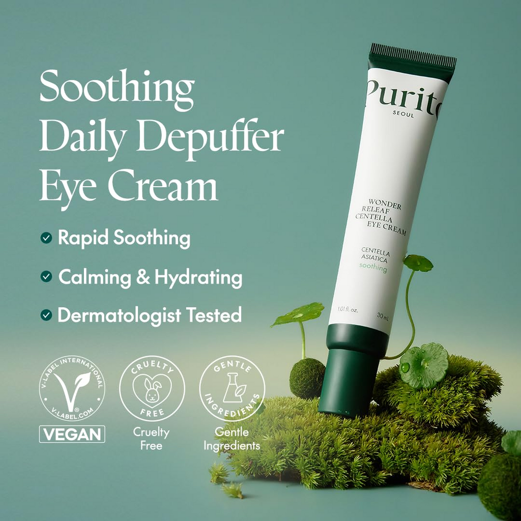 PURITO SEOUL Wonder Releaf Centella Eye Cream on greenery