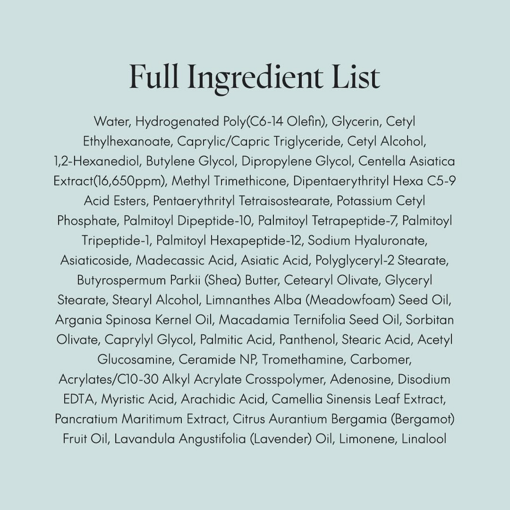 full ingredients list of PURITO SEOUL Wonder Releaf Centella Eye Cream