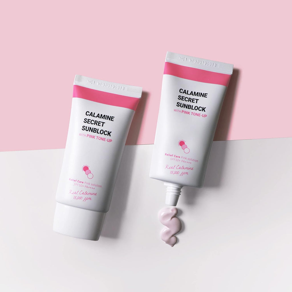 K-SECRET Calamine Secret Sunblock With Pink Tone-Up SPF 50+ & PA++++ 50ml