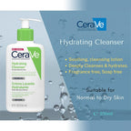 CeraVe Hydrating Cleanser  for Normal to Dry skin with Hyaluronic Acid and Ceramides 236 mL CeraVe