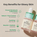 AXIS-Y Spot The Difference bottle with key benefits for glowy skin listed