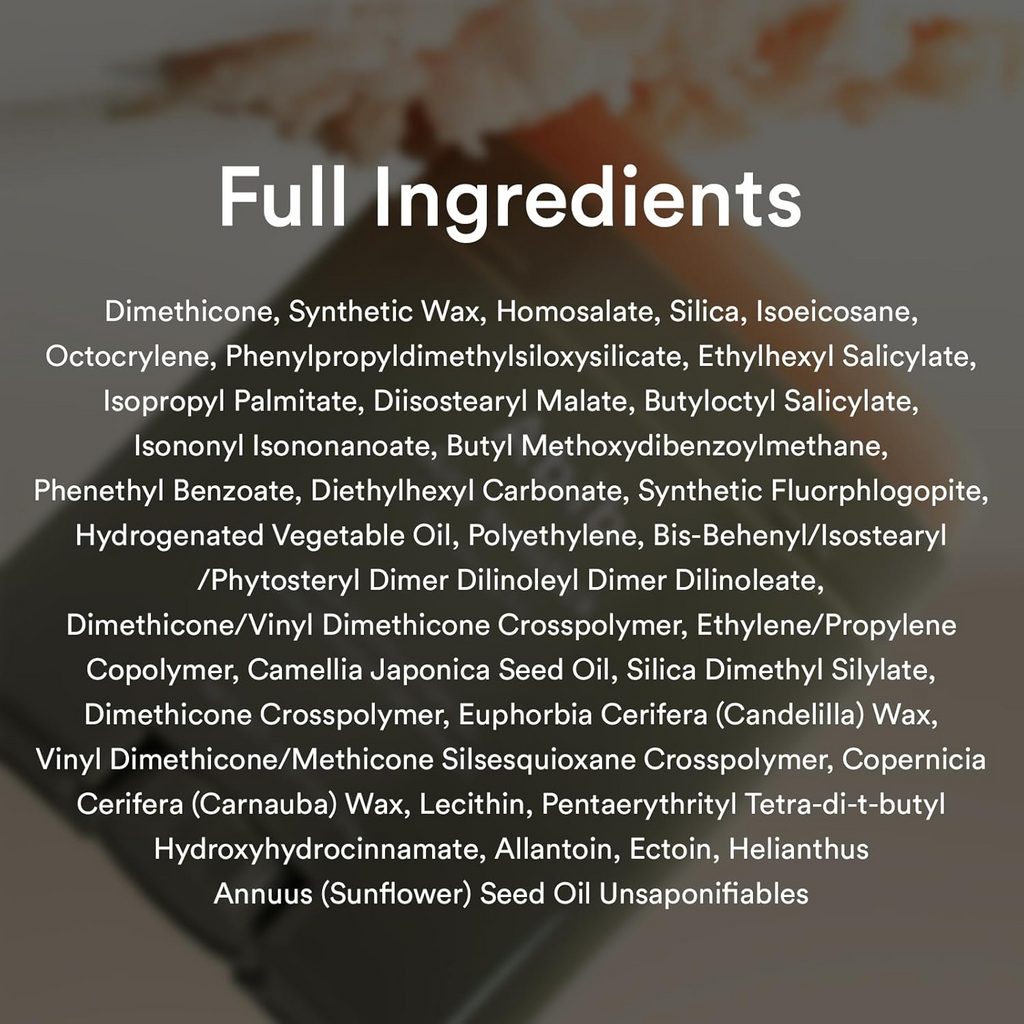 Abib Airy Sunstick Smoothing Bar full ingredients list
