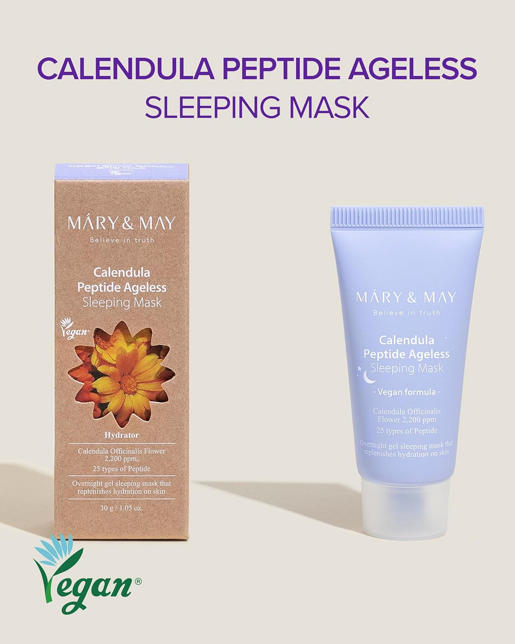 Mary&May Calendula Peptide Ageless Sleeping Mask 30mL Mary&May
