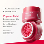 two jars of Medicube TXA + Niacinamide 5% Capsule Cream placed on top of each other