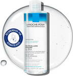 LA ROCHE-POSAY Oil Infused Micellar Water Ultra 400mL with product in the background