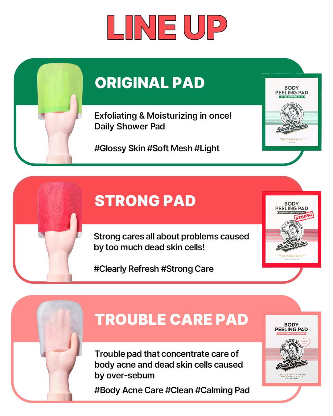 Mom’s Bath Recipe Body Peeling Pad Original (8 Sheets) Mom's Bath Recipe