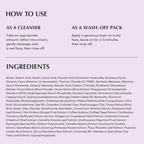 instructions to use EQQUALBERRY Purple Rice Pore Purifying Pack Cleanser with ingredients list
