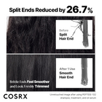 before and after comparision of split ends on hair