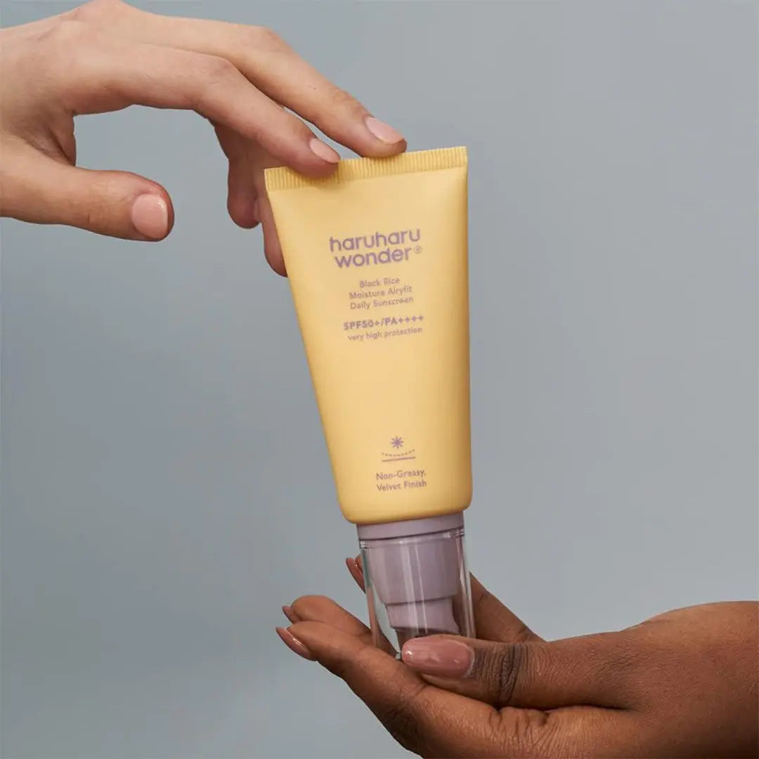 haruharu wonder Black Rice Moisture Airyfit Daily Sunscreen 50mL (1.69fl.oz), Reef Safe Formula, Non-Greasy Velvet Finish HARU HARU WONDER