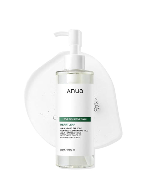 Anua Heartleaf Pore Cleansing Oil Mild, Sensitive Skin Face Wash, Oil Cleanser, Makeup Blackhead Remover, Korean Skin Care, Non-Comedogenic, Fragrance Free 6.76 Fl Oz (200mL)