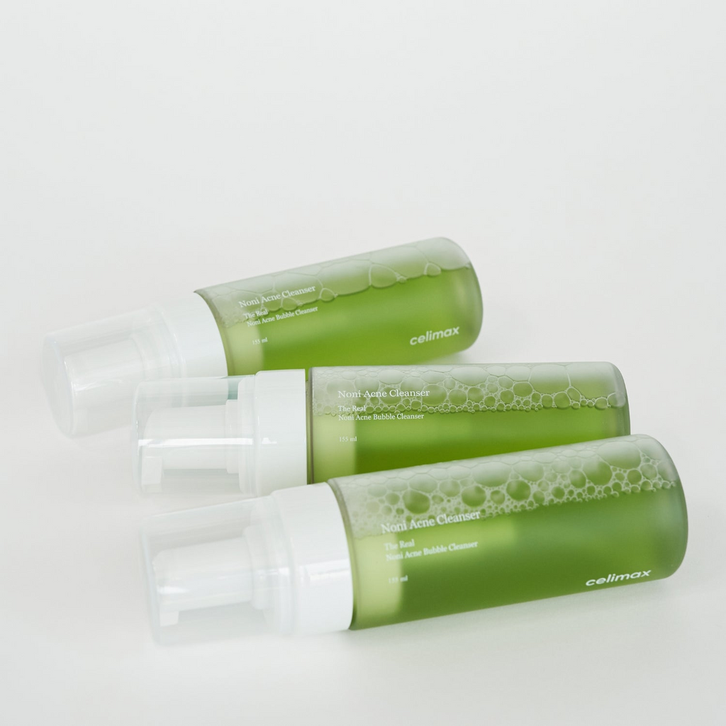 3 bottles of celimax Noni Acne Cleanser