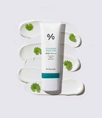Dr.Ceuracle Cica Regen Vegan Sunscreen tube with multiple product swatches