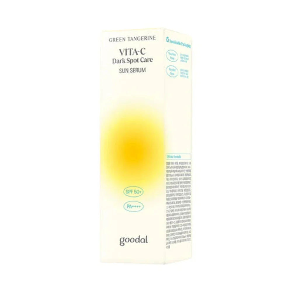 Goodal Green Tangerine Vita C Dark Spot Care Sun Serum box packaging