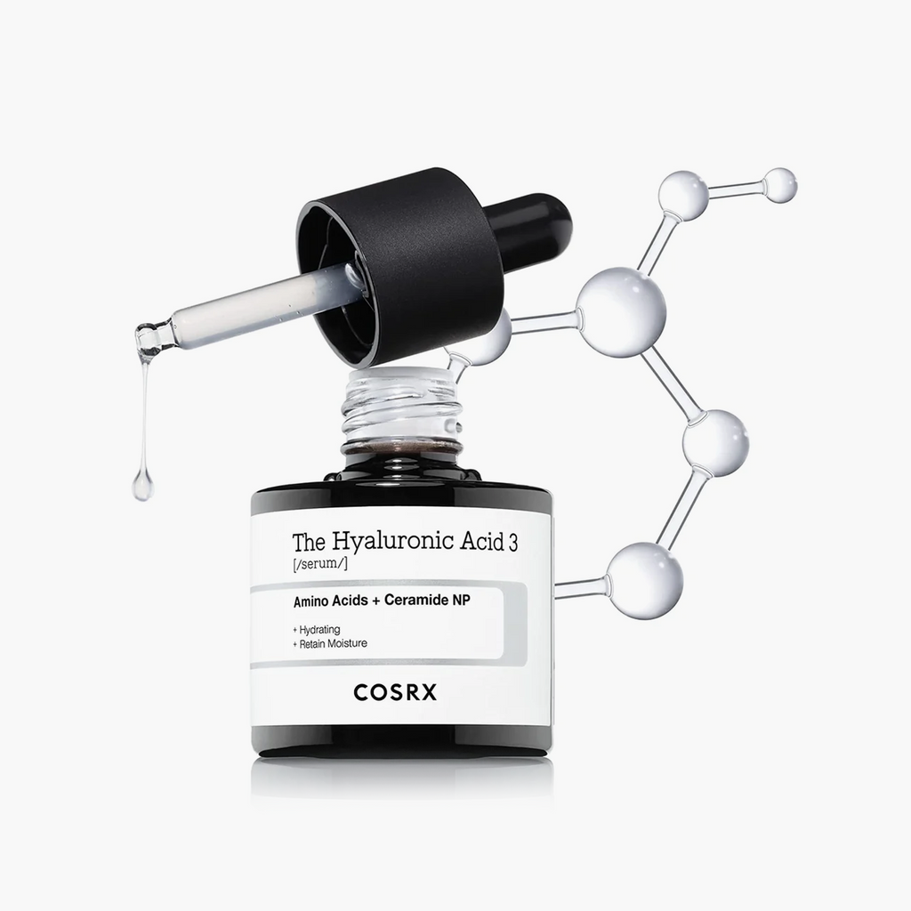 an open bottle of COSRX The Hyaluronic Acid 3 Serum 