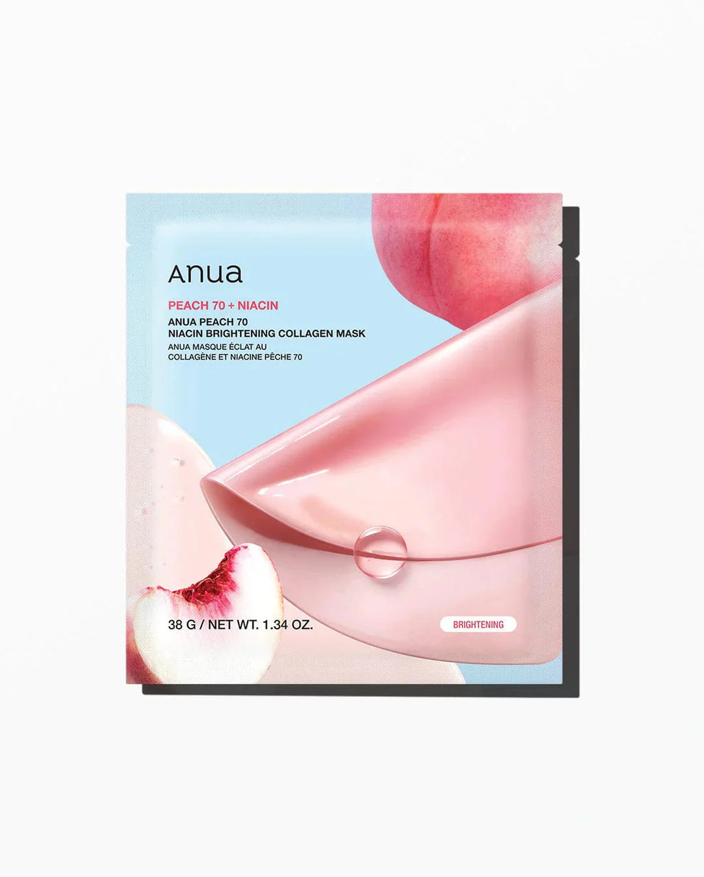 Anua Peach 70+ Niacin Brightening Collagen Mask (38g x 4 Packs) Anua